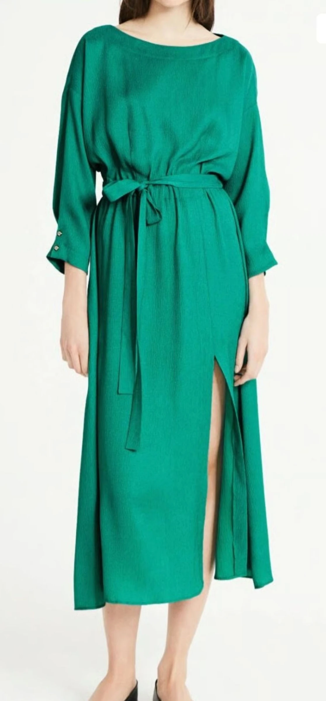 Robe longue neuve Claudie Pierlot taille 42 verte  – photo 2